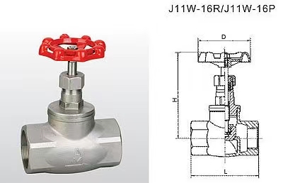 菏澤J11W-16P不銹鋼截止閥